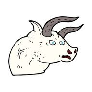 cartoon angry bull head N5