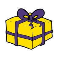 cartoon christmas present N47