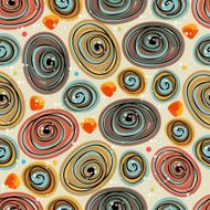 Seamless pattern with colorful spiral