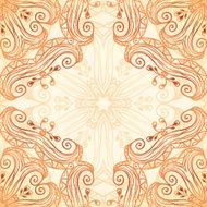 Ornate vintage seamless pattern in mehndi style