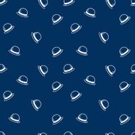 Vector hipster bowler hat old style seamless pattern