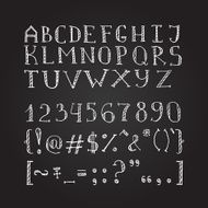 Vector hand drawn doodle font in sketch style N4