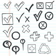 Hand drawn checkmarks