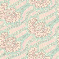 Floral seamless pattern with points