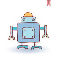 Doodle Robot cartoon vector illustration N30