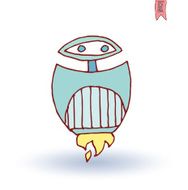 Doodle Robot cartoon vector illustration N31