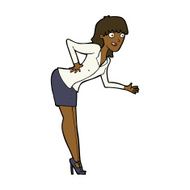 cartoon businesswoman explaining N7