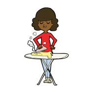 cartoon woman ironing N7