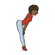 cartoon woman looking at something N8