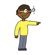 cartoon staring man N27