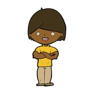 cartoon man with crossed arms N22