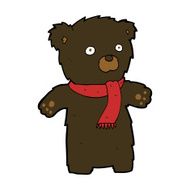 cartoon cute black bear N49