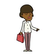 cartoon arrogant businessman pointing N8