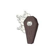 spooky cartoon coffin N12