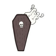 spooky cartoon coffin N13