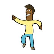 cartoon grinning man N67