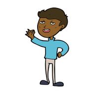 cartoon man making excellent gesture N8