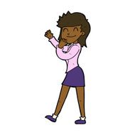 cartoon happy businesswoman N7