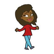 stress free woman cartoon N8