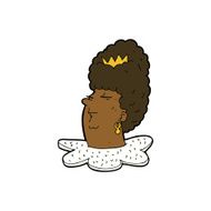 cartoon queen's head N6