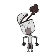 cartoon funny robot N66