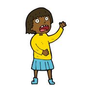 cartoon stressed out woman N18