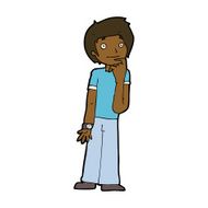 cartoon boy wondering N7