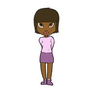 Cartoon Woman Standing N20
