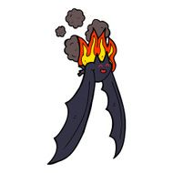 cartoon spooky bat N10