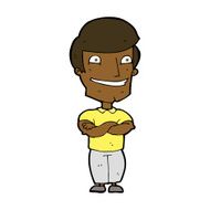 cartoon grinning man N68