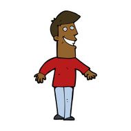 cartoon grinning man N69