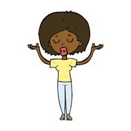 cartoon peaceful woman N8