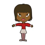 cartoon woman with outstretched arms N8