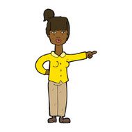 cartoon woman pointing N168