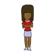 Cartoon Woman Standing N21