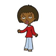 cartoon tired woman N23