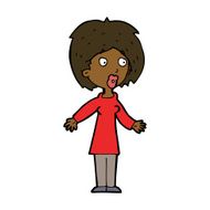 cartoon surprised woman N186