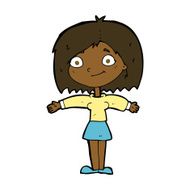 cartoon happy girl N78