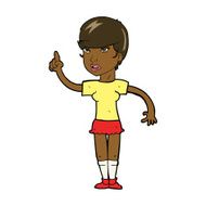 cartoon woman with idea N207