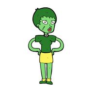 cartoon halloween girl N15