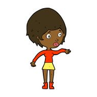cartoon concerned woman reaching out N8