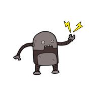 Funny Cartoon Robot N36
