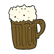 cartoon mug of beer N21