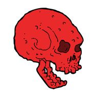 cartoon spooky skull N133