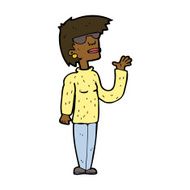 cartoon woman wearing spectacles N33