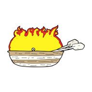 cartoon burning boat N4