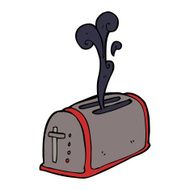 cartoon toaster burning toast N3