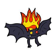 cartoon vampire bat N26