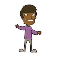 cartoon grinning man N70