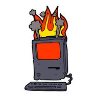 cartoon old computer N35